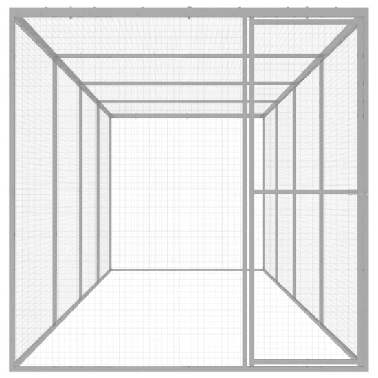 Kattenkooi 6x1,5x1,5 m gegalvaniseerd staal 2