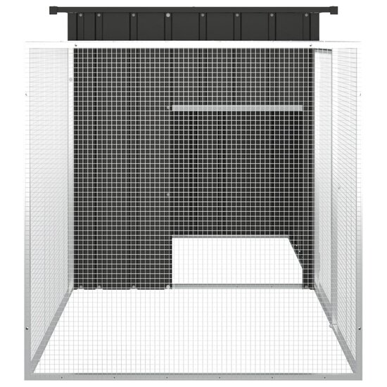 Kippenhok 200x91x100 cm gegalvaniseerd staal antracietkleurig 4