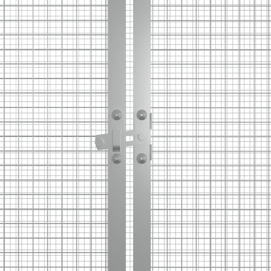 Kippenhok 200x91x100 cm gegalvaniseerd staal grijs 5