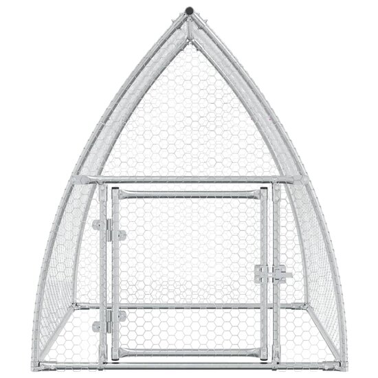 Kippenhok 100x105x120 cm gegalvaniseerd staal zilverkleurig 5