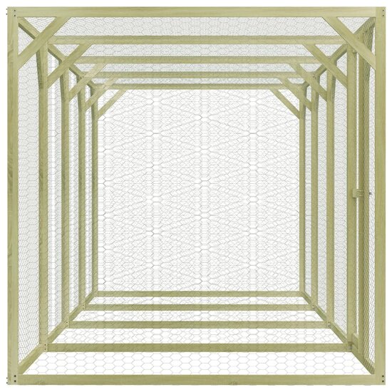 Kippenhok 1,5x6x1,5 m ge&iuml;mpregneerd grenenhout 3