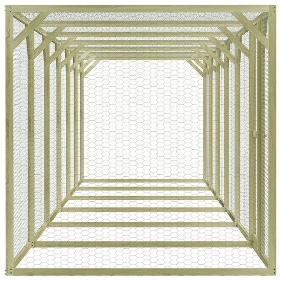 Kippenhok 1,5x9x1,5 m ge&iuml;mpregneerd grenenhout 3