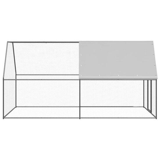 Kippenhok 2x4x2 m gegalvaniseerd staal 3