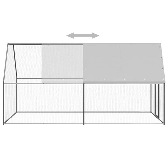 Kippenhok 2x4x2 m gegalvaniseerd staal 4