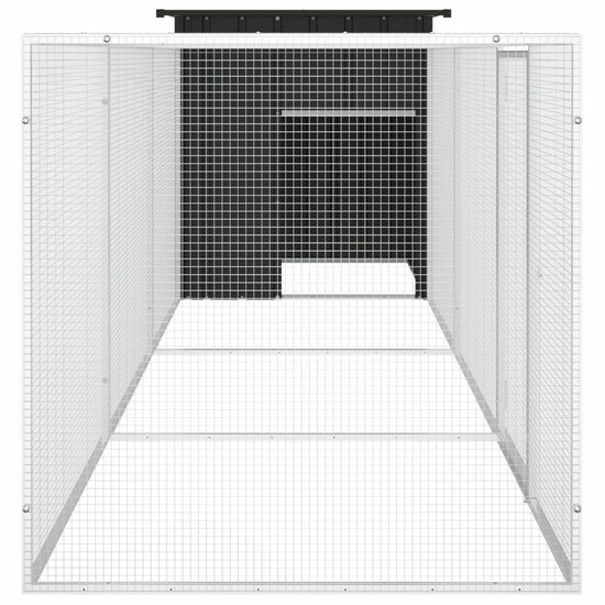 Kippenhok 400x91x100 cm gegalvaniseerd staal antracietkleurig 4