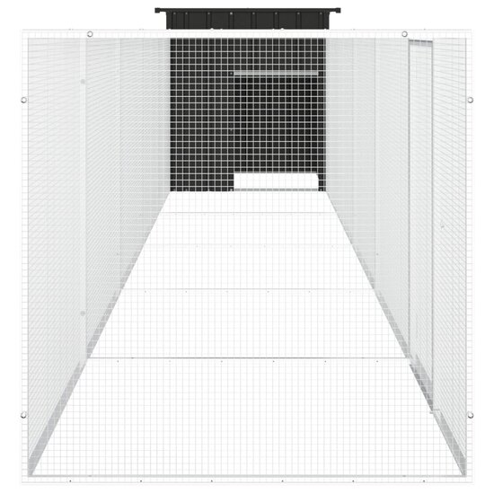 Kippenhok 600x91x100 cm gegalvaniseerd staal antracietkleurig 4