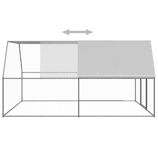 Kippenhok 3x4x2 m gegalvaniseerd staal 4