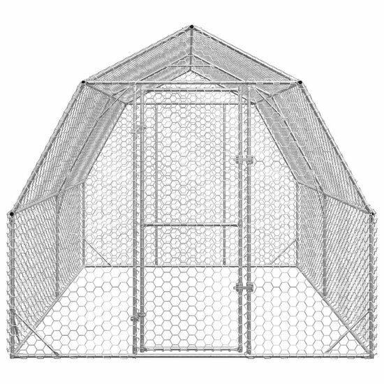 Kippenren 2,5x4x2,25 m gegalvaniseerd staal 3