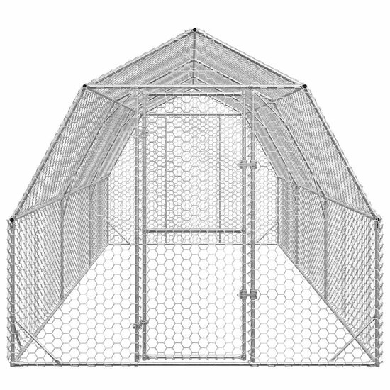 Kippenren 2,5x6x2,25 m gegalvaniseerd staal 3