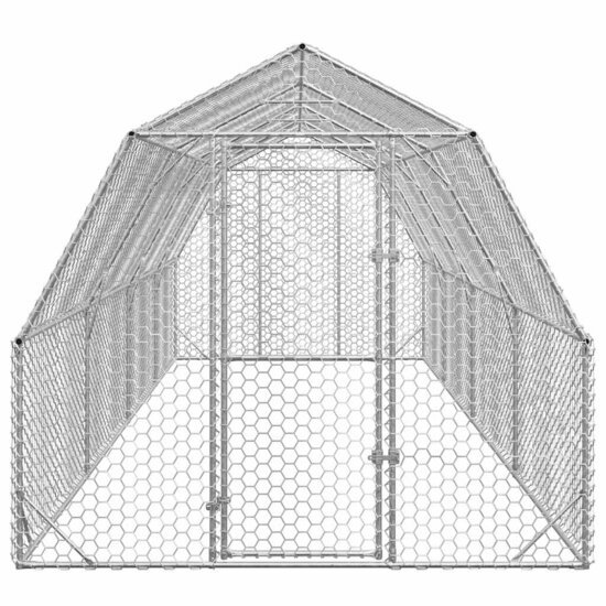 Kippenren 2,5x8x2,25 m gegalvaniseerd staal 3