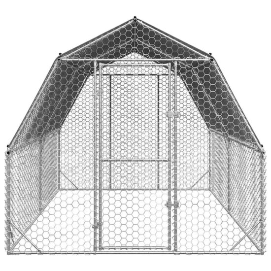 Kippenren met dak 2,5x4x2,25 m gegalvaniseerd staal 3