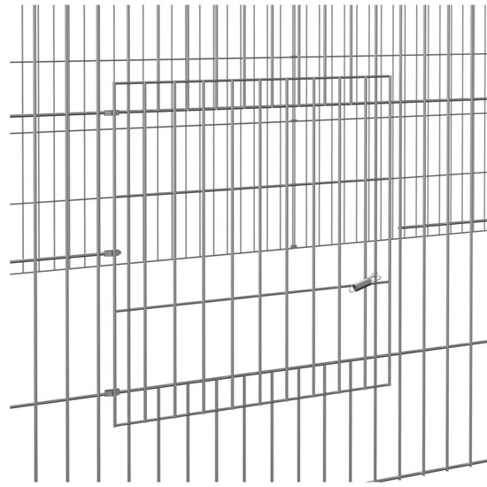 Konijnenkooi met 3 panelen 325x109x54 cm gegalvaniseerd ijzer 6