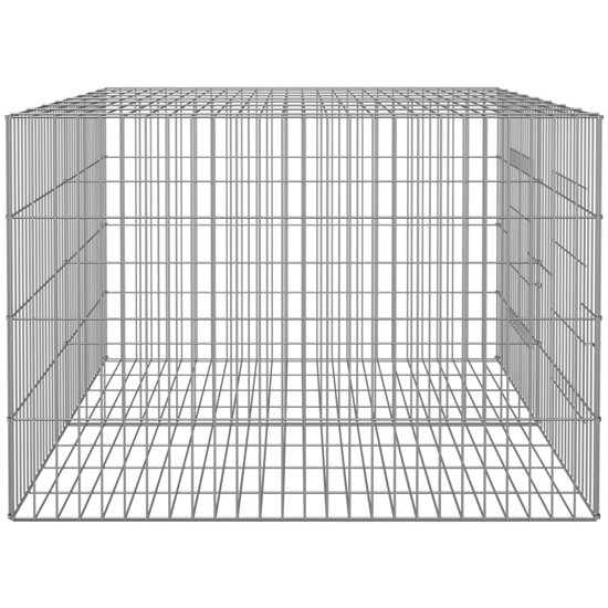 Konijnenkooi met 2 panelen 110x79x54 cm gegalvaniseerd ijzer 5