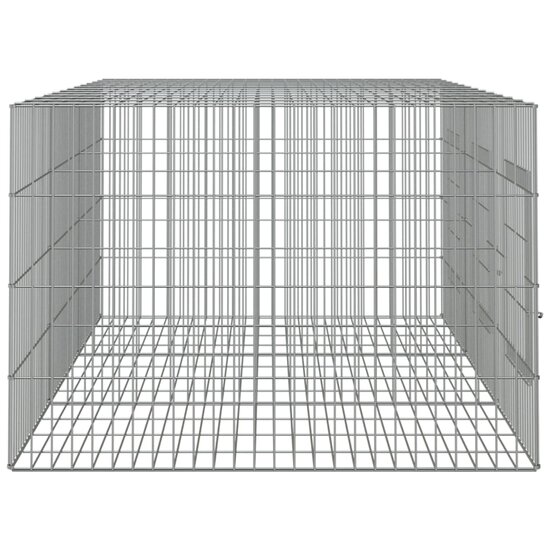 Konijnenkooi met 3 panelen 163x79x54 cm gegalvaniseerd ijzer 5