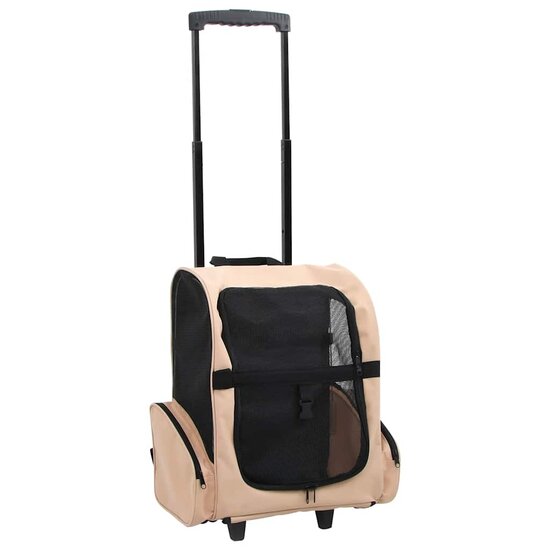 Huisdierentrolley inklapbaar beige 1