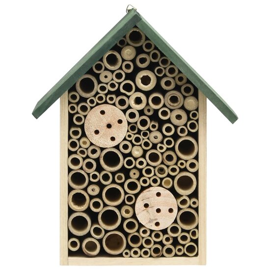 Insectenhotels 2 st 23x14x29 cm massief vurenhout 2