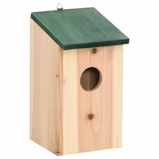 Vogelhuisjes 8 st 12x12x22 cm hout 2