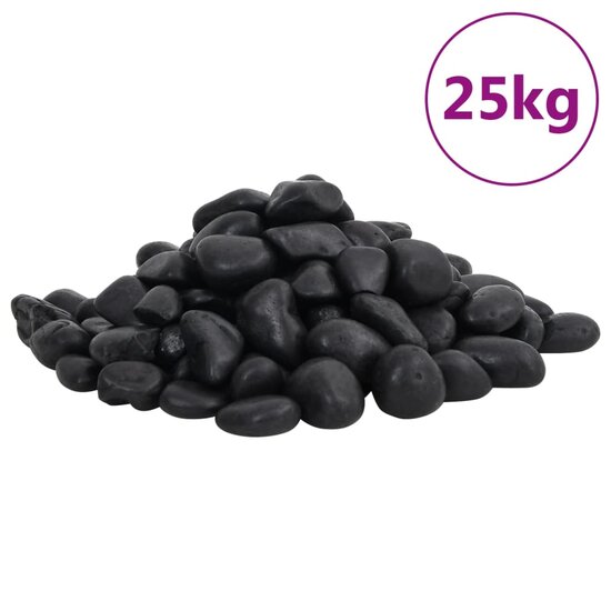 Kiezelstenen gepolijst 2-5 cm 25 kg zwart 1