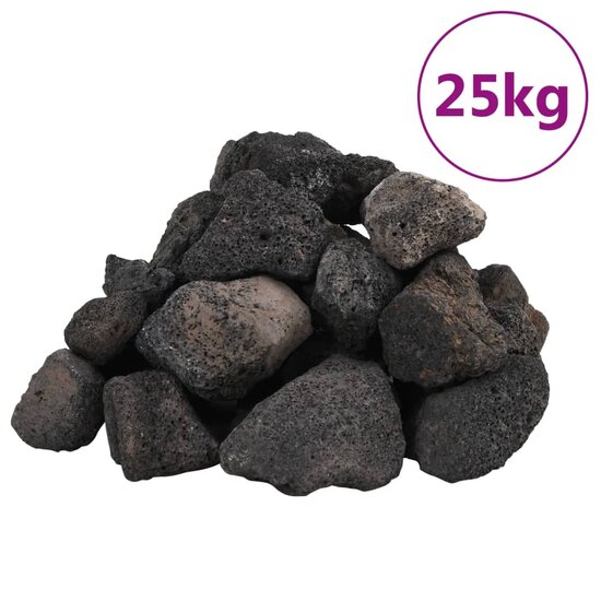 Lavastenen 25 kg 5-8 cm zwart 2