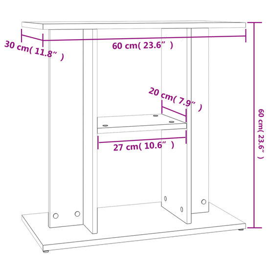 Aquariumstandaard 60x30x60 cm bewerkt hout sonoma eikenkleurig 8