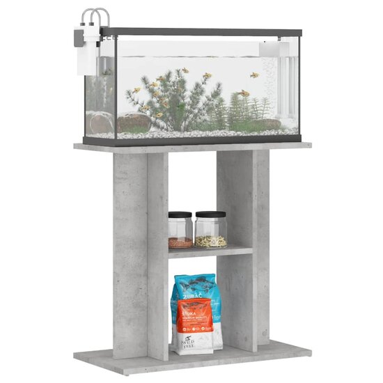 Aquariumstandaard 60x30x60 cm bewerkt hout betongrijs 3