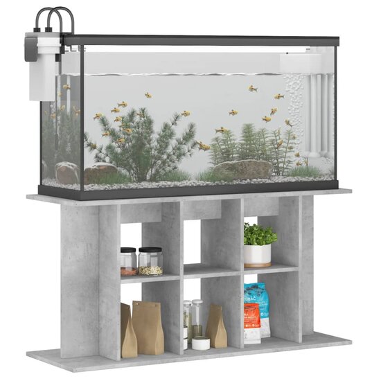 Aquariumstandaard 120x40x60 cm bewerkt hout betongrijs 3