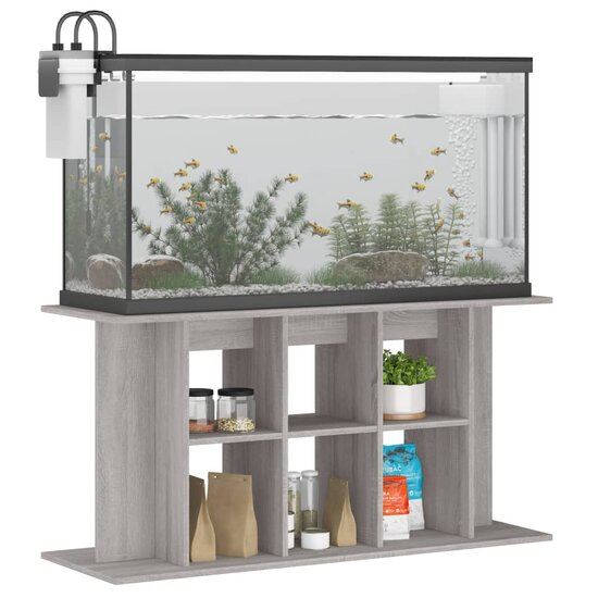 Aquariumstandaard 120x40x60 cm bewerkt hout grijs sonoma 3