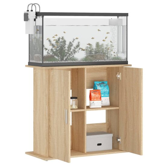 Aquariumstandaard 81x36x73 cm bewerkt hout sonoma eikenkleurig 4