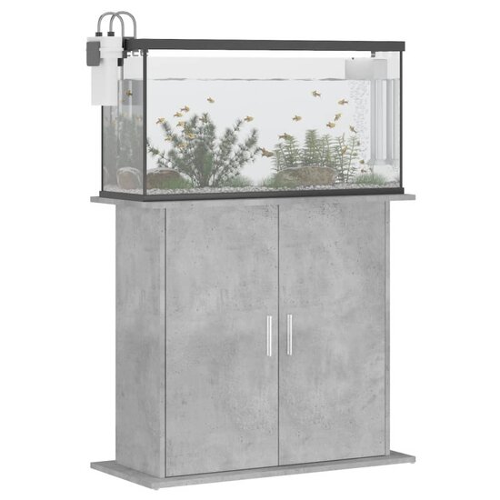 Aquariumstandaard 81x36x73 cm bewerkt hout betongrijs 3