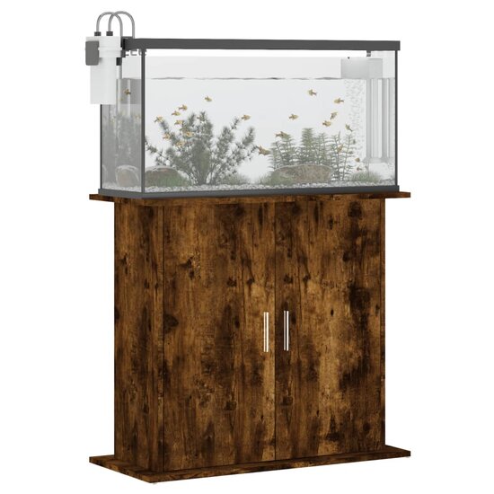 Aquariumstandaard 81x36x73 cm bewerkt hout gerookt eikenkleurig 3