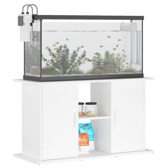 Aquariumstandaard 101x41x58 cm bewerkt hout wit 3