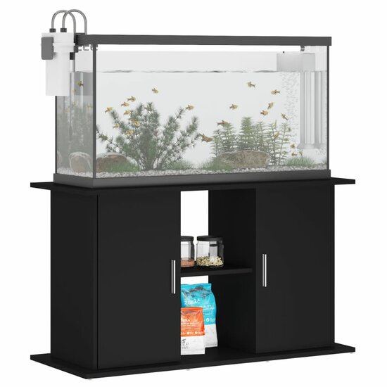 Aquariumstandaard 101x41x58 cm bewerkt hout zwart 3