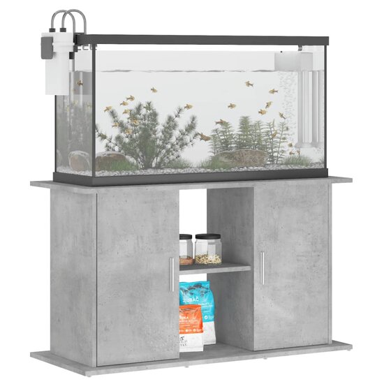 Aquariumstandaard 101x41x58 cm bewerkt hout betongrijs 3