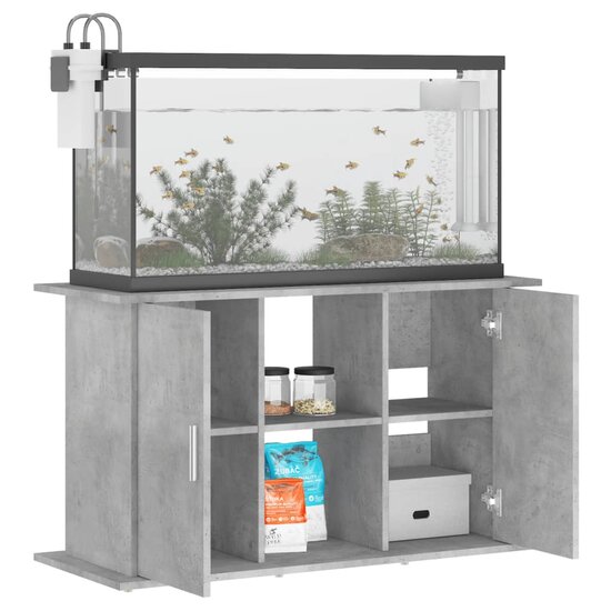 Aquariumstandaard 101x41x58 cm bewerkt hout betongrijs 4