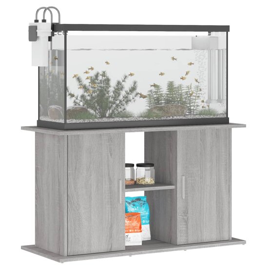 Aquariumstandaard 101x41x58 cm bewerkt hout grijs sonoma eiken 3