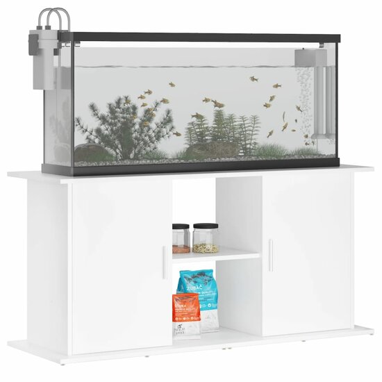 Aquariumstandaard 121x41x58 cm bewerkt hout wit 3