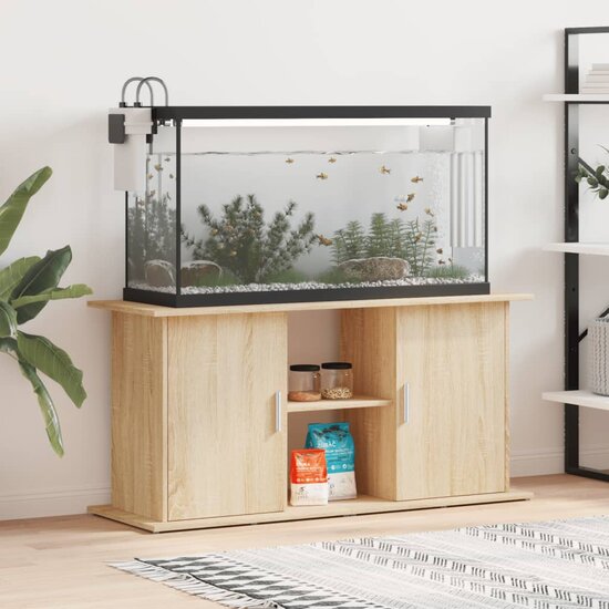 Aquariumstandaard 121x41x58 cm bewerkt hout sonoma eikenkleurig 1