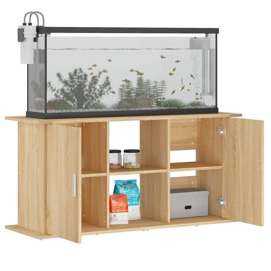 Aquariumstandaard 121x41x58 cm bewerkt hout sonoma eikenkleurig 4