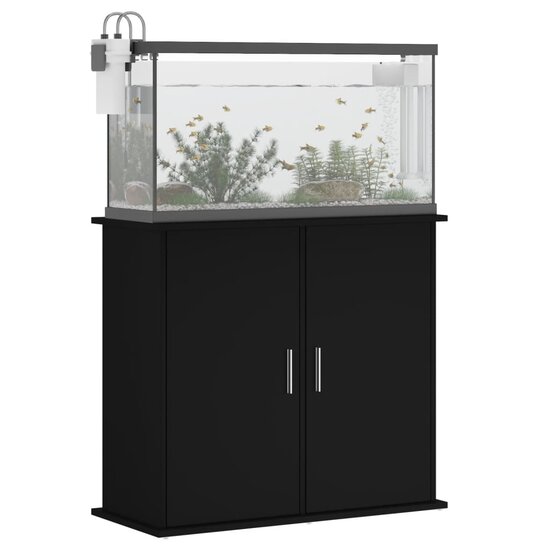 Aquariumstandaard 81x36x73 cm bewerkt hout zwart 4