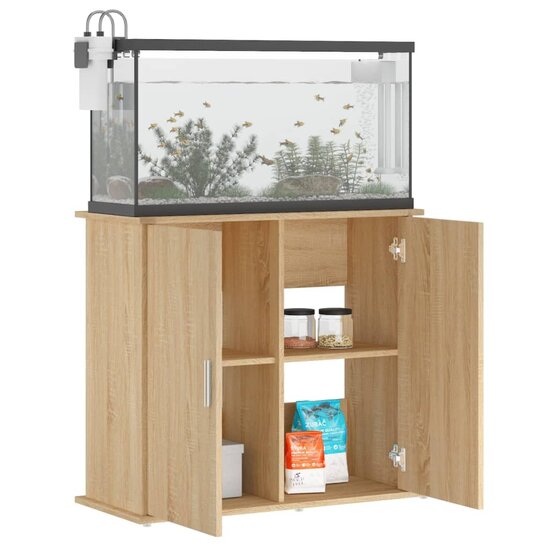 Aquariumstandaard 81x36x73 cm bewerkt hout sonoma eikenkleurig 4