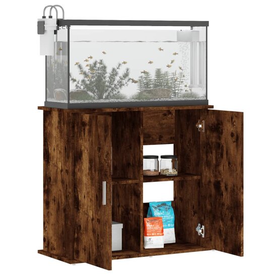 Aquariumstandaard 81x36x73 cm bewerkt hout gerookt eikenkleurig 3