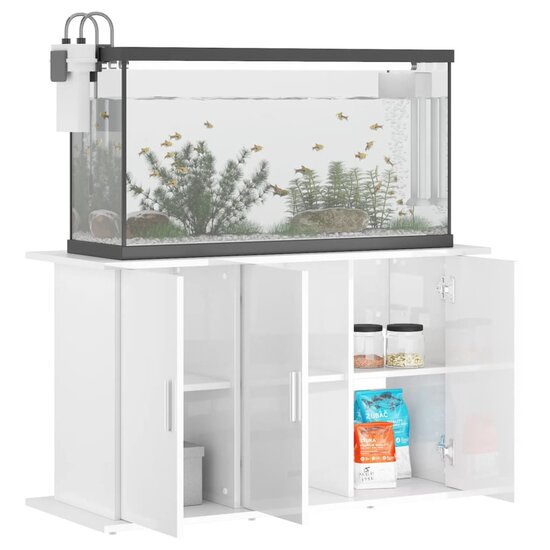 Aquariumstandaard 101x41x58 cm bewerkt hout hoogglans wit 4