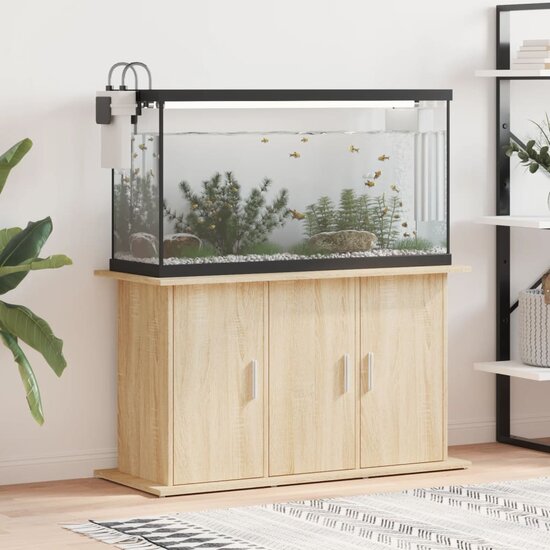 Aquariumstandaard 101x41x58 cm bewerkt hout sonoma eikenkleurig 1