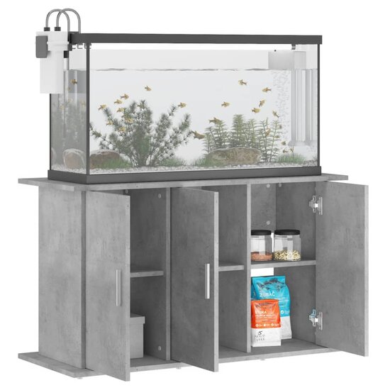 Aquariumstandaard 101x41x58 cm bewerkt hout betongrijs 3