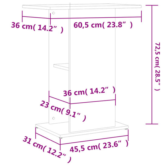 Aquariumstandaard 60,5x36x72,5 cm bewerkt hout zwart 8