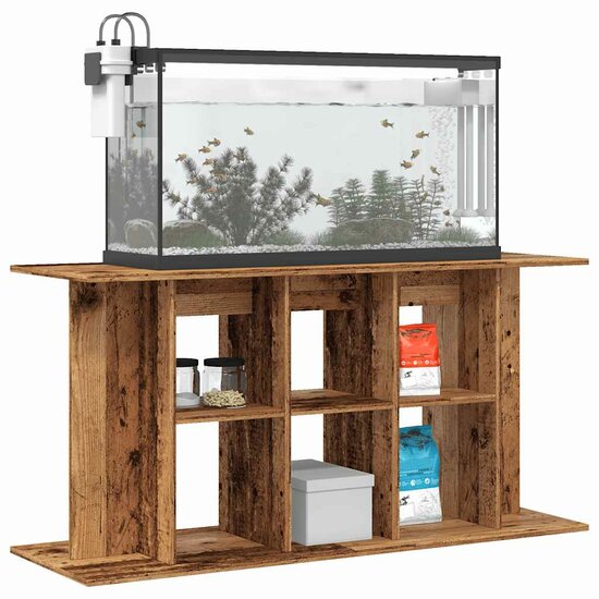 Aquariumstandaard 120x40x60 cm bewerkt hout oud houtkleurig 3