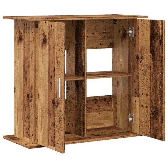 Aquariumstandaard 81x36x73 cm bewerkt hout oud houtkleurig 7