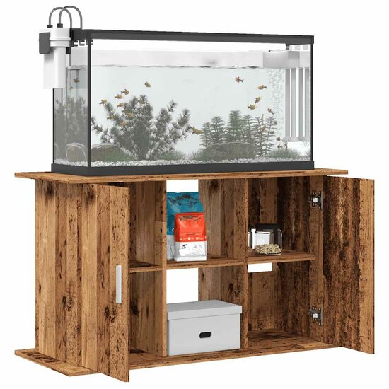 Aquariumstandaard 101x41x58 cm bewerkt hout oud houtkleurig 3