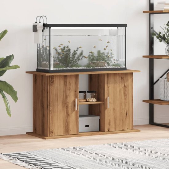 Aquariumstandaard 101x41x58 cm bewerkt hout artisanaal eiken 1