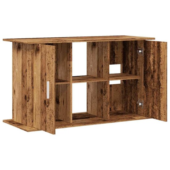 Aquariumstandaard 121x41x58 cm bewerkt hout oud houtkleurig 7